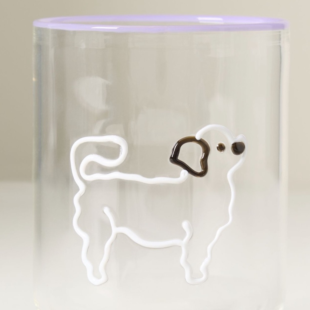 NWT Anthropologie Icon Juice Glass: Dog Edition